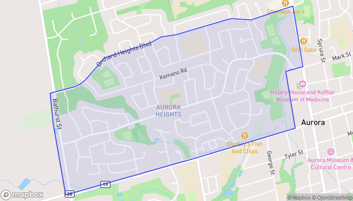 Map of Aurora Heights