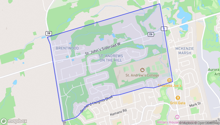 Map of St. Andrews on the Hill