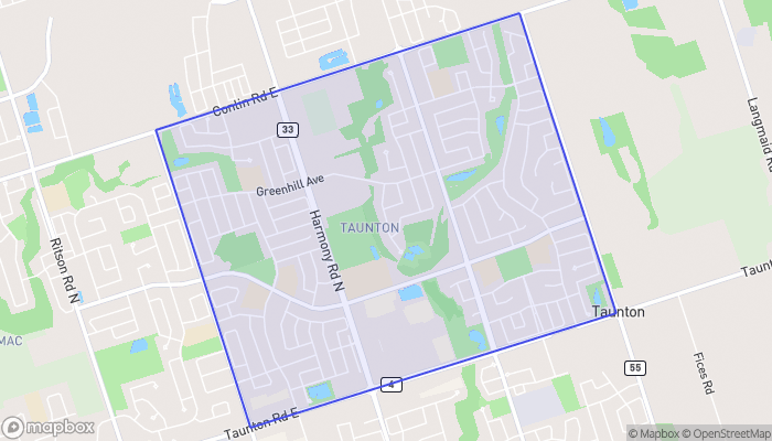 Map of Taunton