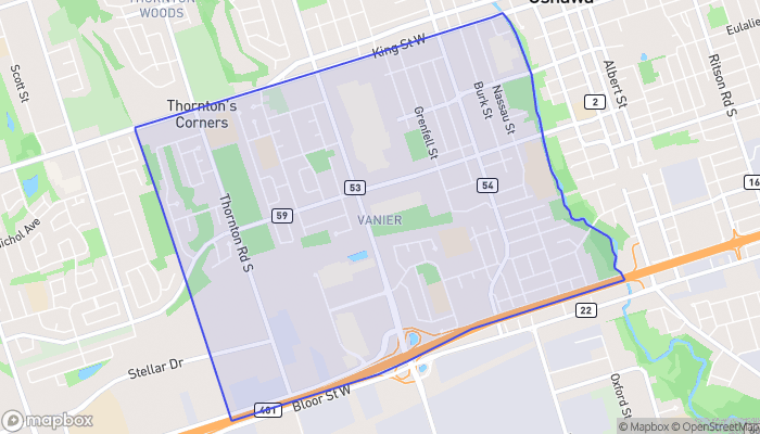 Map of Vanier