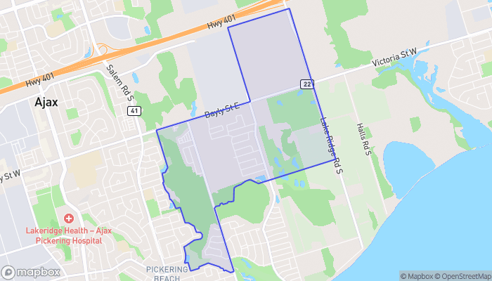 Map of Carruthers Creek