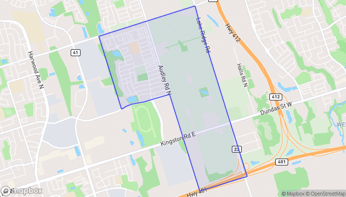 Map of Audley South