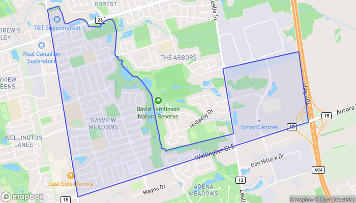 Map of Bayview Northeast