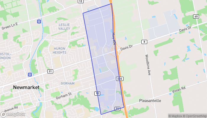 Map of Newmarket Industrial Park