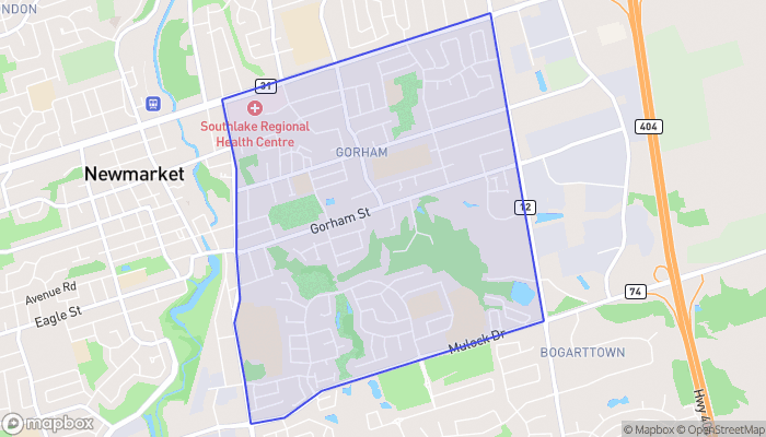 Map of Gorham - College Manor