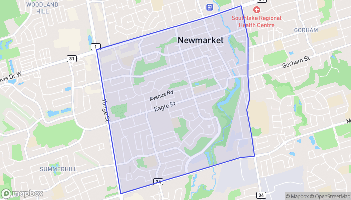 Map of Downtown Newmarket