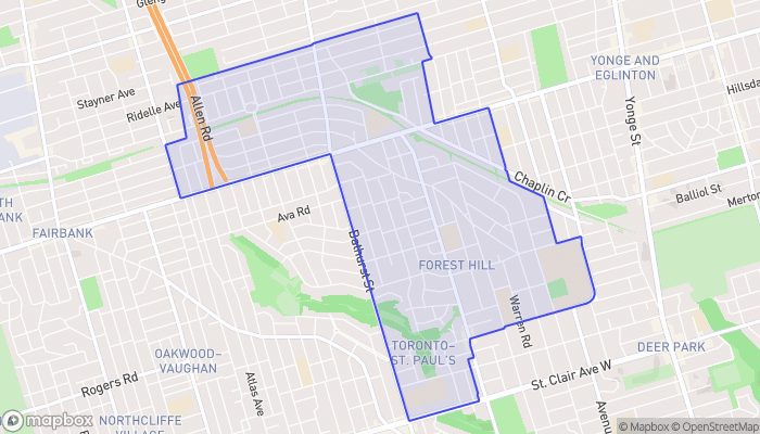 Map of Forest Hill