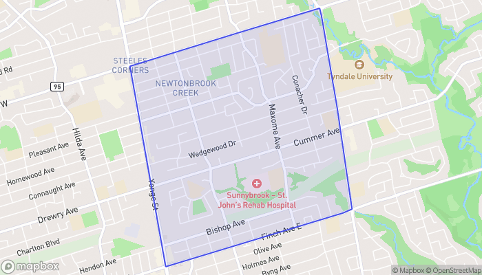 Map of Newtonbrook East
