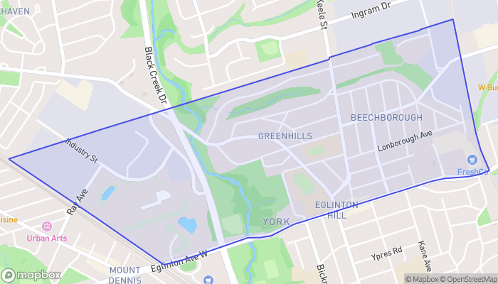 Map of Beechborough-Greenhills