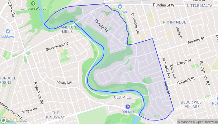 Map of Lambton Baby Point