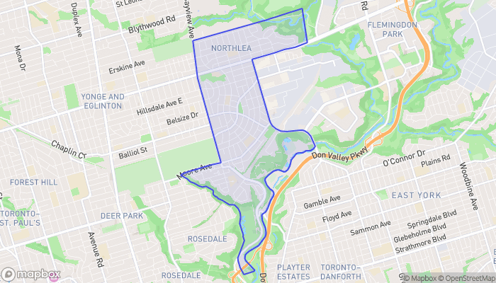 Map of Leaside-Bennington