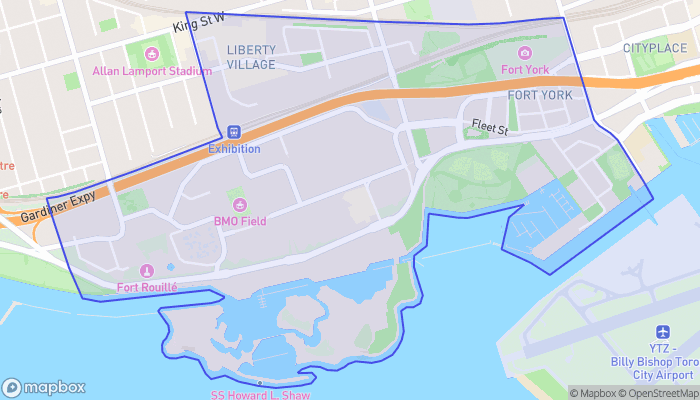 Map of Fort York-Liberty Village