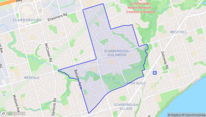 Map of Woburn-Cedarbrae-Golfdale