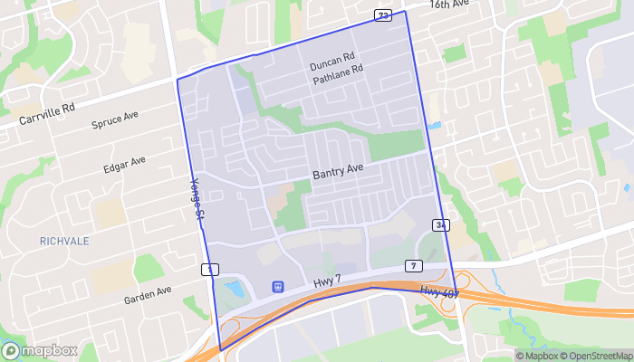 Map of Bayview Glen