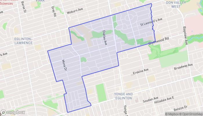 Map of Lawrence Park South