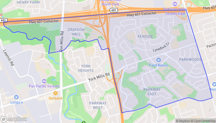 Map of Fenside-Parkwoods