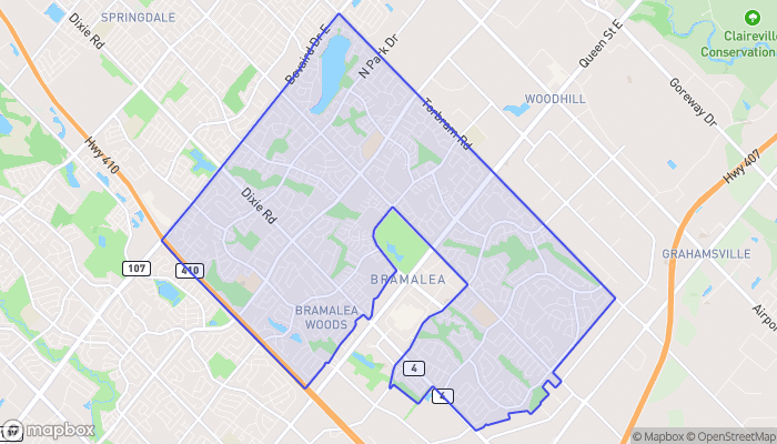 Map of Bramalea