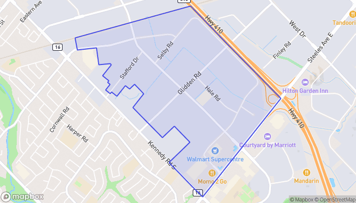 Map of Brampton East Industrial
