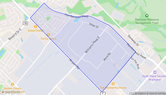 Map of Gore Industrial North