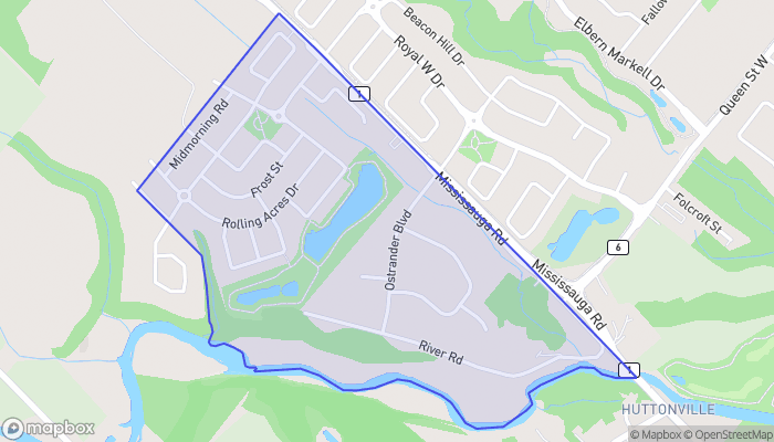 Map of Huttonville