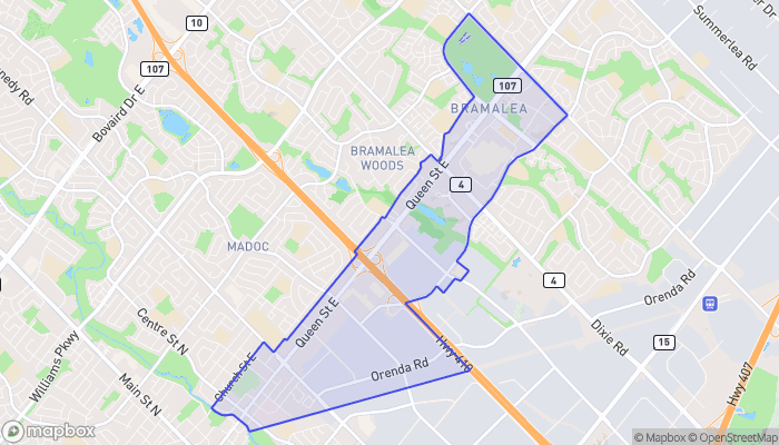 Map of Queen Street Corridor