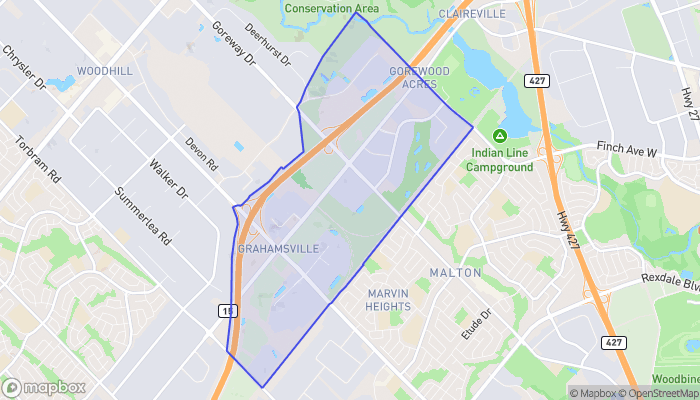 Map of Parkway Belt Industrial Area