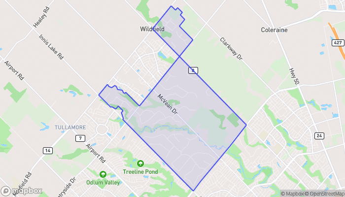 Map of Toronto Gore Rural Estate