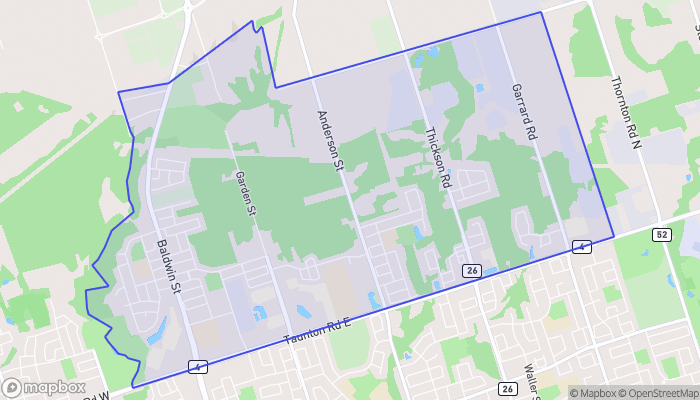 Map of Taunton North