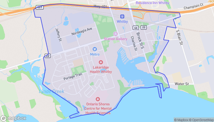 Map of Whitby Shores