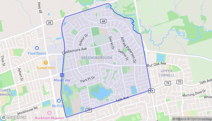 Map of Greensborough