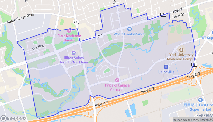 Map of Markham Centre