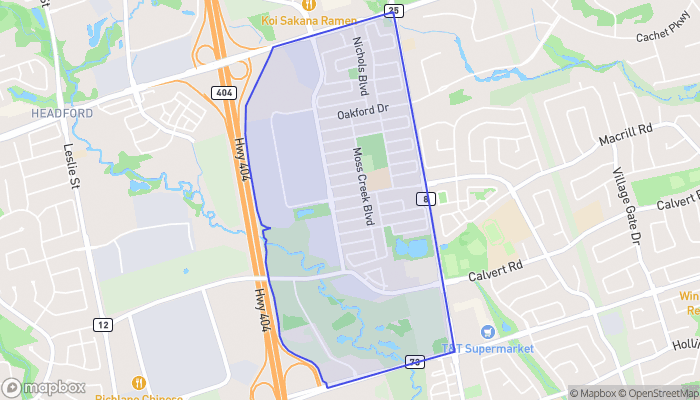 Map of Woodbine North