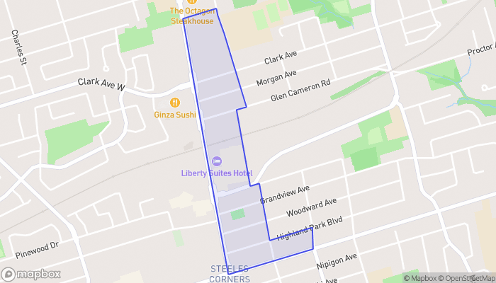 Map of Yonge - Steeles