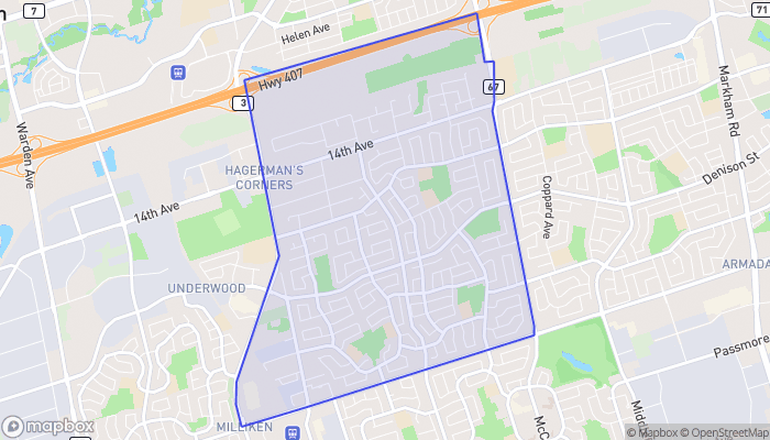 Map of Milliken Mills East