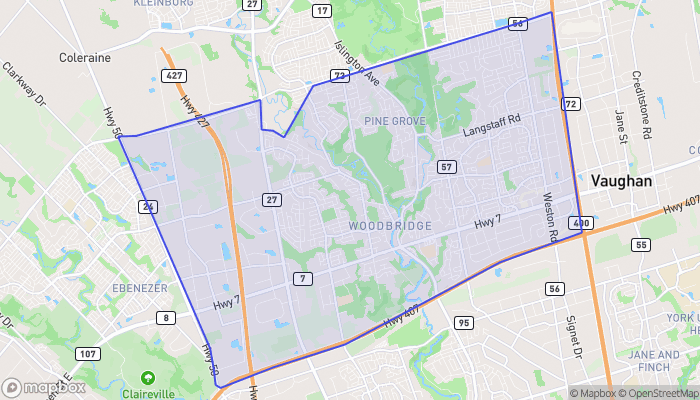Map of Woodbridge