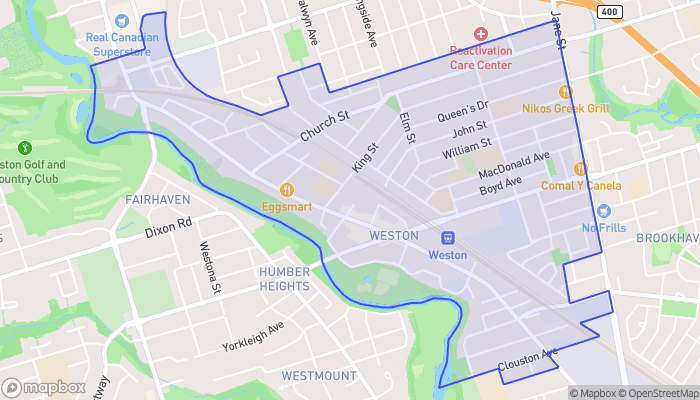 Map of Weston