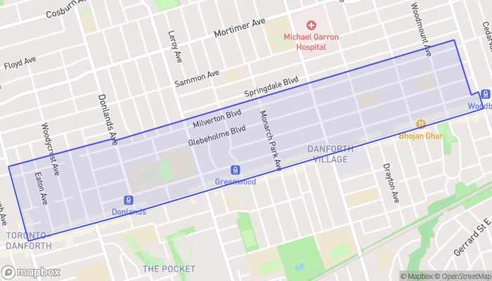 Map of Danforth