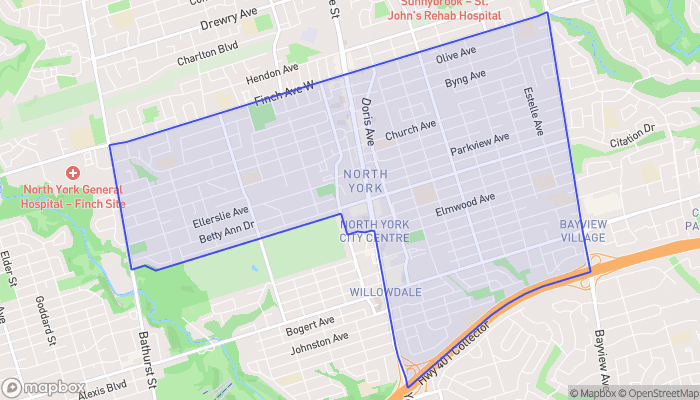 Map of Willowdale