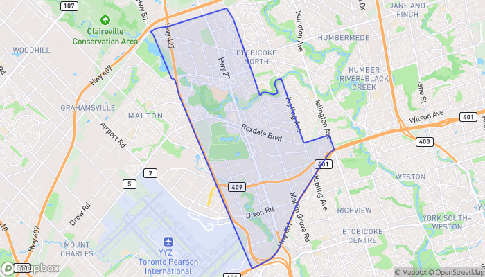 Map of West Humber-Clairville