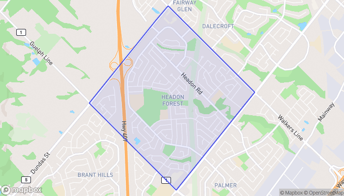 Map of Headon Forest