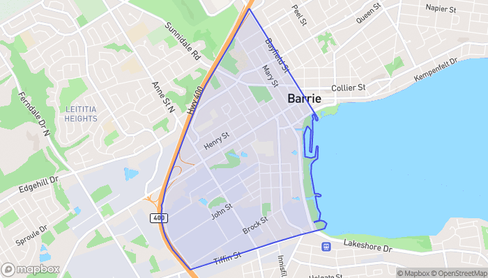 Map of Lakeshore