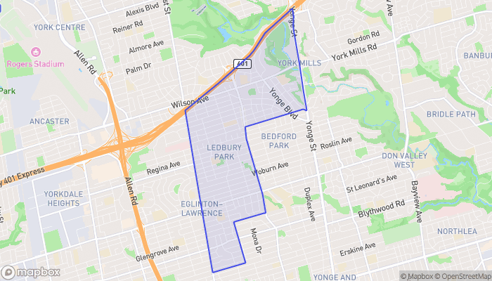Map of Bedford Park-Nortown
