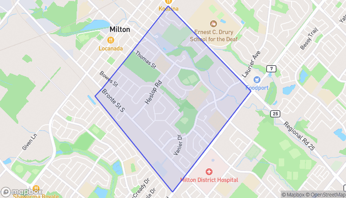 Map of Bronte Meadows