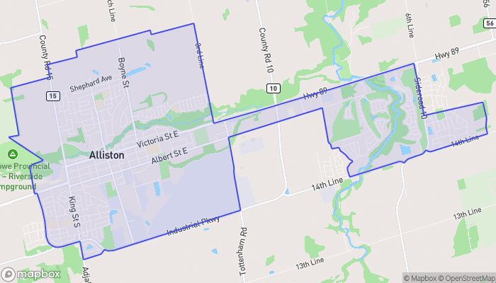 Map of Alliston