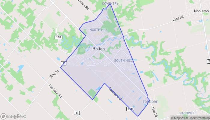 Map of the Bolton boundary