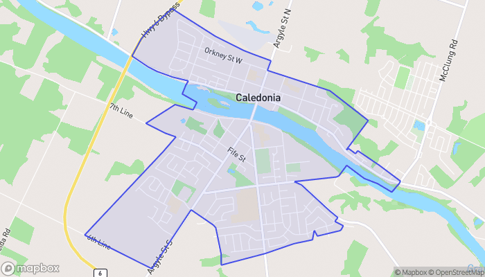 Map of Caledonia
