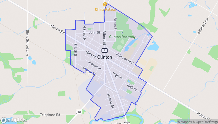 Map of Clinton