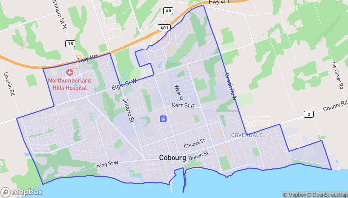 Map of Cobourg