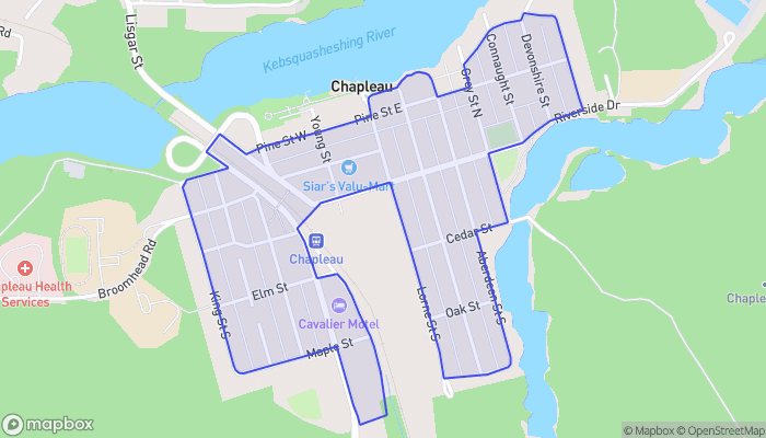 Map of Chapleau