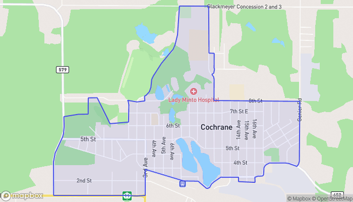 Map of Cochrane
